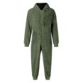 thumbnail image 2 of Cozy Thermal Jumpsuit for Everyday Casual Wear with Zip Front Lined Comfort and Relaxed Fit Nighttime Pajama Piece, Dark Green, XL, 2 of 5