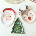 thumbnail image 7 of Christmas Paper Plates, Disposable Christmas Dinner Plates, 10 Pcs Multicolor Christmas Tree Santa Claus Reindeer Party Tableware, Food Safe Sturdy Holiday Serving Plates, 7 of 7