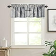 thumbnail image 3 of Antique Door Window Valance, Vintage Rustic Wooden Barn Farm House Door Printed Thermal Insulated Short Curtain for Bedroom Living Room Kitchen, 54x18in, 3 of 6