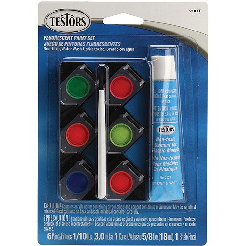 Testors Fluorescent Acrylic Paint Set