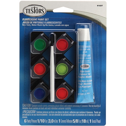 Testors Fluorescent Acrylic Paint Set