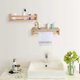 thumbnail image 2 of New 2Pcs Bookshelf Natural Wood Floating Wall Bookshelf for Kids Nursery Shelves for Wall Bathroom Decor Kitchen Spice Rack, 2 of 5
