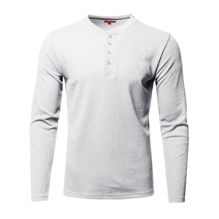 - FashionOutfit Men's Thermal Henley Crew Neck Long Sleeve T-Shirt