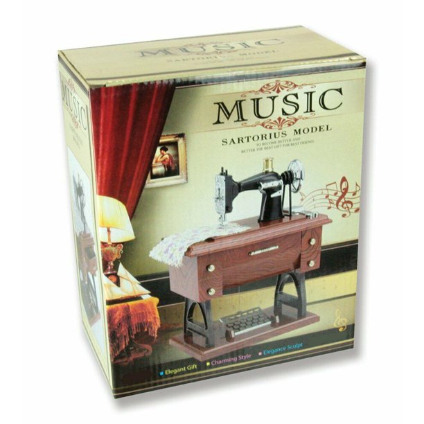 Musical Sewing Machine Music Box Vintage