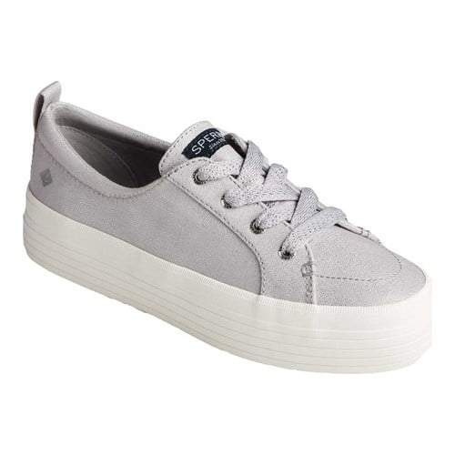 sperry crest vibe metallic silver