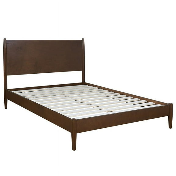 Allora Queen Panel Platform Bed in Mahogany