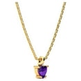 thumbnail image 2 of SuperJeweler 1/2 Carat Amethyst and Diamond Heart Necklace in 10 Karat Yellow Gold for Women, 2 of 3