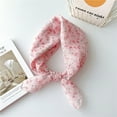 thumbnail image 2 of ZQUUVOU Square HeadScarf for Women Cotton Linen Small Scarf Silk Scarf Flowers Petals Bandana Neckerchief Fashion Hair Decorative Pink A, 2 of 5
