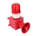 thumbnail image 1 of Alarma De Sirena Industrial, Sirena De Alarma Impermeable Para Exteriores De 115 DB Con Luz Estroboscópica, Luz De Advertencia De Bocina De Alarma De Emergencia De Seguridad, 1 of 7