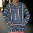 thumbnail image 2 of Mens Mexican Hoodie Hippie Surf Poncho Sweater Sweatshirt Pullover Silver L, 2 of 4