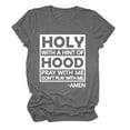 thumbnail image 5 of Tejiojio Essentials Short Sleeve Lady's Summer T-Shirt Women Casual Letters Print Shirt Tee Tops Tunic, 5 of 5