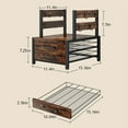 thumbnail image 5 of Double Layer Coffee Capsule Storage Rack & Mug Holder, Coffee Machine Stand, 70 Capacity K Cup Drawer Organizer, Rustic Brown Kitchen Countertop Organizer, 5 of 9