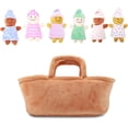 thumbnail image 4 of Basket Plush Baby Dolls Soft Multicultural Sensory Babies Toy Set 6 Piece Interchangeable Clothes Stuffed Plush Figures for All Ages, 4 of 6