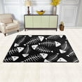 thumbnail image 3 of SKYSONIC Lightweight Non Slip Carpet Mats Area Soft Rugs Floor Mat Rug Decoration for Kids Room Living Room 60 x 39 inches Black White Fish Bone, 3 of 6