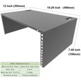 thumbnail image 5 of Jingchengmei 4U Wall Mount Patch Panel Bracket with Top Cover- 12 inch Deep - 19" Patch Panel Rack for Shallow Network, 5 of 5