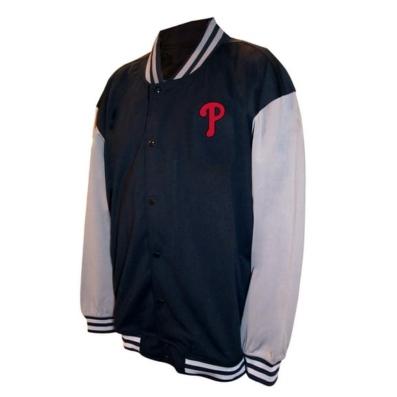 Men's-Profile  Black Philadelphia Phillies Full-Snap Varsity Jacket