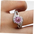 thumbnail image 4 of IDEANATEGRATE Anillo Fashion Para Mujer Con Piedra Circonia Rosa Ideal Para Uso Diario, 4 of 8