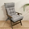 thumbnail image 6 of JIAN YA NA Adirondack Chair Cushion, Waterproof Indoor Outdoor High Back Rocking Chair Mat Seat Pad, 49.2''L x 21.6''W x 3''T, Gray, 1 Count, 6 of 10