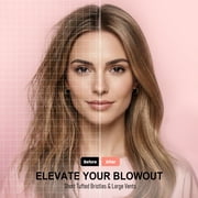 NEXPURE Blow Dryer Brush, 4-in-1 Ionic Hair Dryer Brush Volumizer, Ceramic Titanium Anti-Frizz Hot Air Brush for Medium to Long Hair Styling, Pink