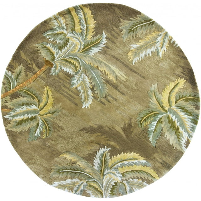 Tapis Rond en Laine Mousse 7 Pieds6 Pouces