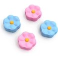 thumbnail image 1 of Nintendo Switch thumb grip caps, cute joystick covers with 3D pattern, soft silicone, 4-piece kit for Switch/OLED/Lite, flower, 1 of 5