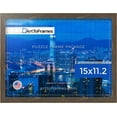 thumbnail image 3 of ArtToFrames 15x11.2 Inch - 28.5x38 CM Brown Puzzle Frame for 100 piece Puzzles.1.00 Inch Custom Wood Puzzle Frames, Oak - Comes with Regular Glass, 3 of 6