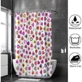 thumbnail image 4 of Coolnut Bath Shower Curtain Liners Colorful Hearts Isolated On White 60x72in Polyester Waterproof with 12 Curtain Hooks, 4 of 6