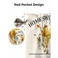 thumbnail image 7 of Curtain Valance for Windows,Farm Cow Cute Animal Watercolor Kitchen Valances Rod Pocket Short Curtains,Sweet Home Quote Window Treatment Panel for Bedroom Bathroom 42"x12", 7 of 7