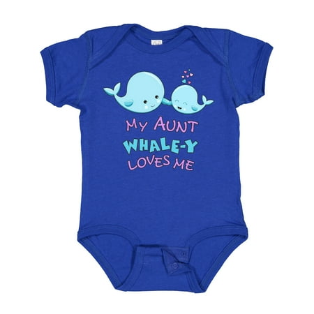 

Inktastic My Aunt Whale-y Loves Me Gift Baby Boy or Baby Girl Bodysuit