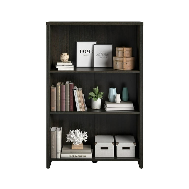 Mainstays Heritage 3 Shelf Bookcase Espresso Walmart