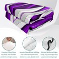 thumbnail image 4 of Twin Quilt Set 68''x86'', Purple White Moire Lightweight Summer Bedspread Coverlet Set with 2 Pillow Shams, Modern Abstract Art Breathable All Season Quilt Bedding for Dorm/Bedroom, 4 of 9