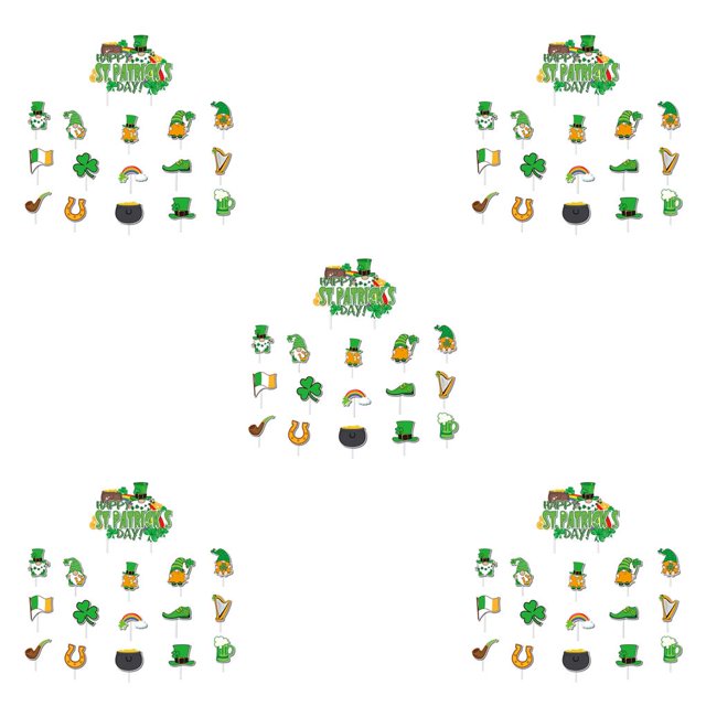 Decoración Día de San Patricio Moyic Banderín Adornos colgantes Suministros Cake Insert Type2 NO2
