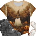 thumbnail image 4 of ClodeEU Women's Halloween Printed T Shirt, Short Sleeved Round Neck Top ,Women's Plus XL, 4 of 6