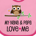 thumbnail image 4 of Inktastic Nana and Papa Love Me Baby Girl Girls Baby Bib, 4 of 4
