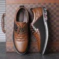 thumbnail image 2 of Mens Dress Shoes Casual Business Oxford Derby Orthopedic Leather Shoes Simple Lace-up Walk Loafers Flats Shoes for Men, 2 of 8