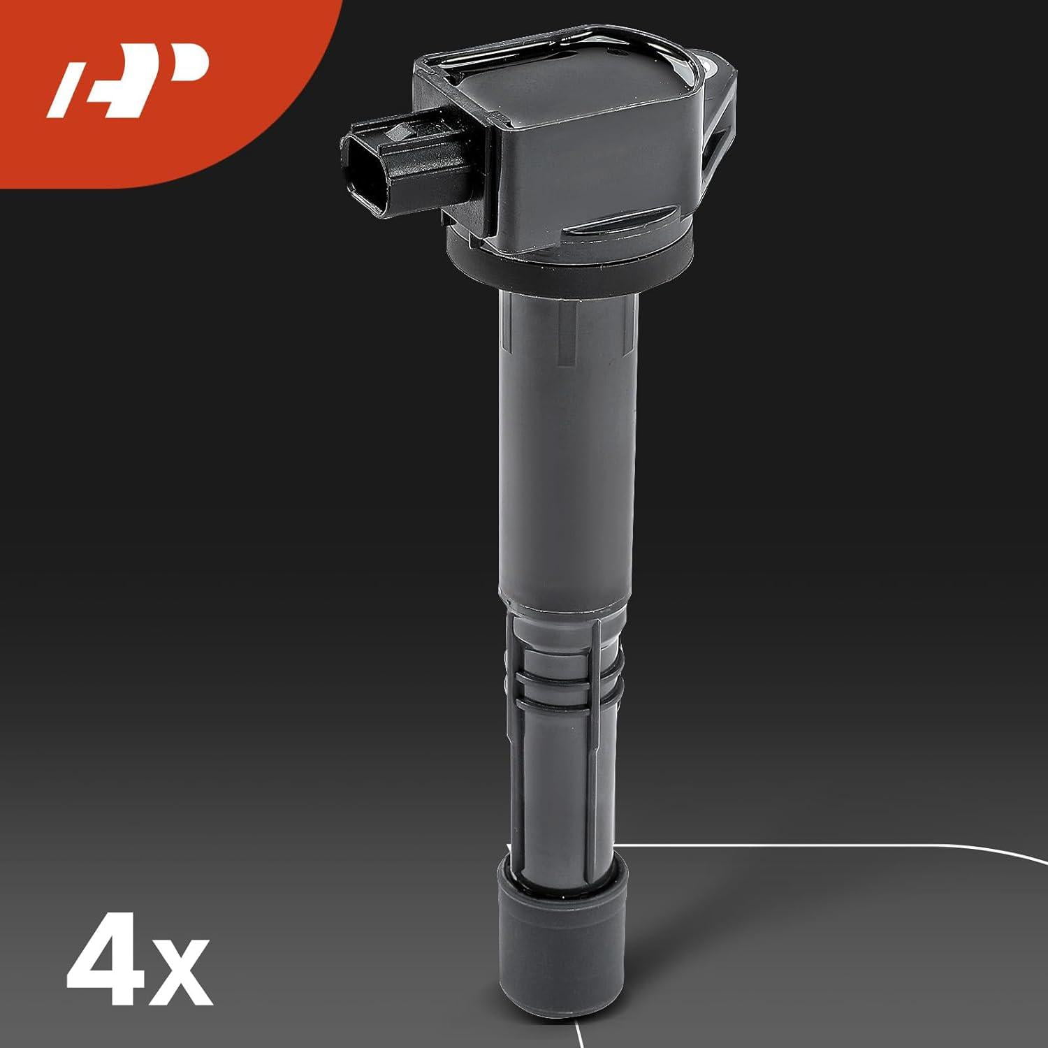 A-Premium Set of 4 Ignition Coil Pack and Iridium Spark Plugs Compatible with Honda CR-V 2010-2014 Civic 2012-2015 Accord 2008-2012 Crosstour 2008-2012 & Acura ILX 2013-2015 2.4L Replace# NGK97390