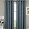 thumbnail image 1 of Fiorela Heavyweight Jacquard Drapes Floral Curtain Panels With Grommets (Single) - Blue - 54x108, 1 of 1