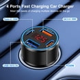 thumbnail image 4 of Cargador de coche USB C Avatcen, 65 W, 4 puertos, carga rápida con pantalla, 4 of 7