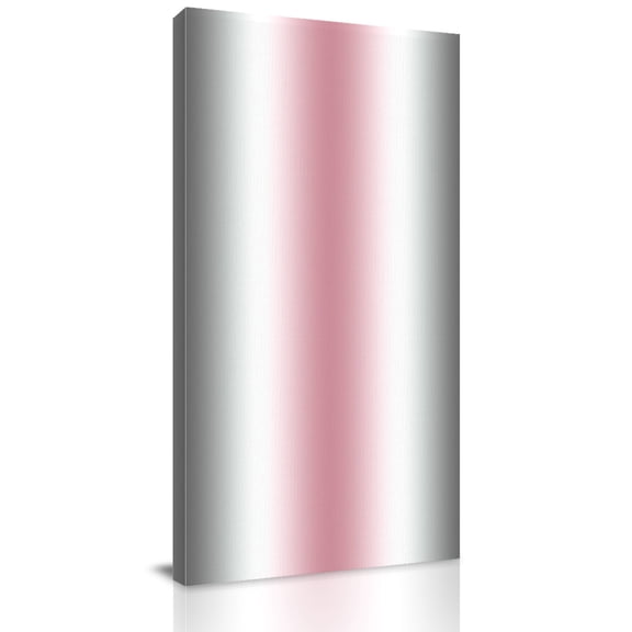 Canvas Wall Art, Pink Grey White Framed Canvas Prints for Bedroom Dining Room, Farmhouse Ombre Color Modern Simple Oversized Gallery Wrapped Wall Decor for Home Office, Gifts, 20"x40" Ship Next Day