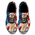 thumbnail image 2 of Golden Retriever Dog 4th Of July American flag Shoes Sneakers Black Size 3.5, 2 of 7