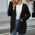 thumbnail image 2 of XIAOCHA Cardigans For Women Long Sleeves Chunky Knit Open Front Cardigan Sweater Cozy Oversized Soft Warm Casual Outwear With Pockets, 2 of 5