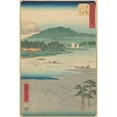 thumbnail image 3 of Andō Hiroshige 17x24 Black Modern Framed Museum Art Print Titled - Hiratsuka (1855), 3 of 5