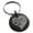Black, variant on Stainless Steel Love Heart Floral Rose Engraved Small Medallion Circle Charm Keychain Keyring