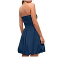 thumbnail image 4 of Antinious Ladies Summer Dress,Elegant Dresses for Women,Ladies Fashion Sleeveless Dress Solid Pocket Dress Short Mini Dresses,Navy,XXL, 4 of 5