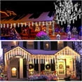thumbnail image 4 of Sinhoon Meteor Shower Rain Lights, 11.8inch 8 Tube 192 LEDs Christmas Icicle Lights for Christmas Trees, Patio Garden Lawn Outdoor Decorations(White0, 4 of 5