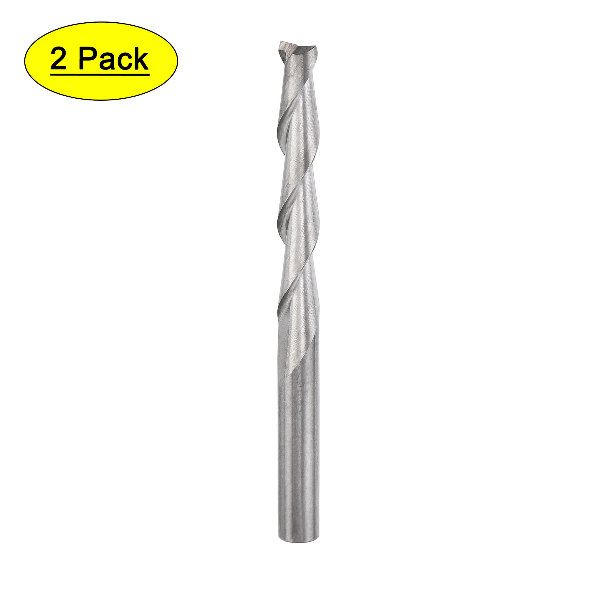 2* Single Flute Spiral End Mill Carbide Router Bits For Aluminium 4*22mm Parts 