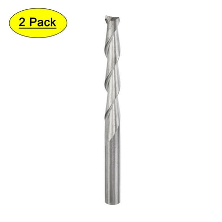 

Uxcell 1/8 Shank 3.175mm x 22mm Solid Carbide 2 Flute CNC Spiral Router Bit for PVC MDF Wood 2 Pack