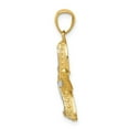 thumbnail image 2 of Diamond2Deal 14K Yellow Gold with White Rhodium Starfish Pendant for Men (L- 0.99 in, W- 0.73 in), 2 of 4