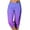 Purple, variant on SwiftWear Women's Casual Elastic Waist Loose Capri Pants Gradient Color Short Pants with Pockets Capris XXXL