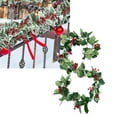 thumbnail image 2 of Clearance Artificial flowers under $1,Artificial Vine Decoration For Christmas Home Atmosphere With Red Berries And Vine Arrangement, 2 of 8